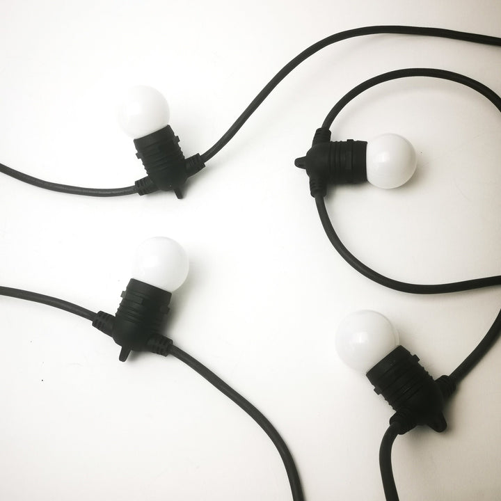 Flush Mount Festoon Lights | G45 Milky Bulbs | Connectable