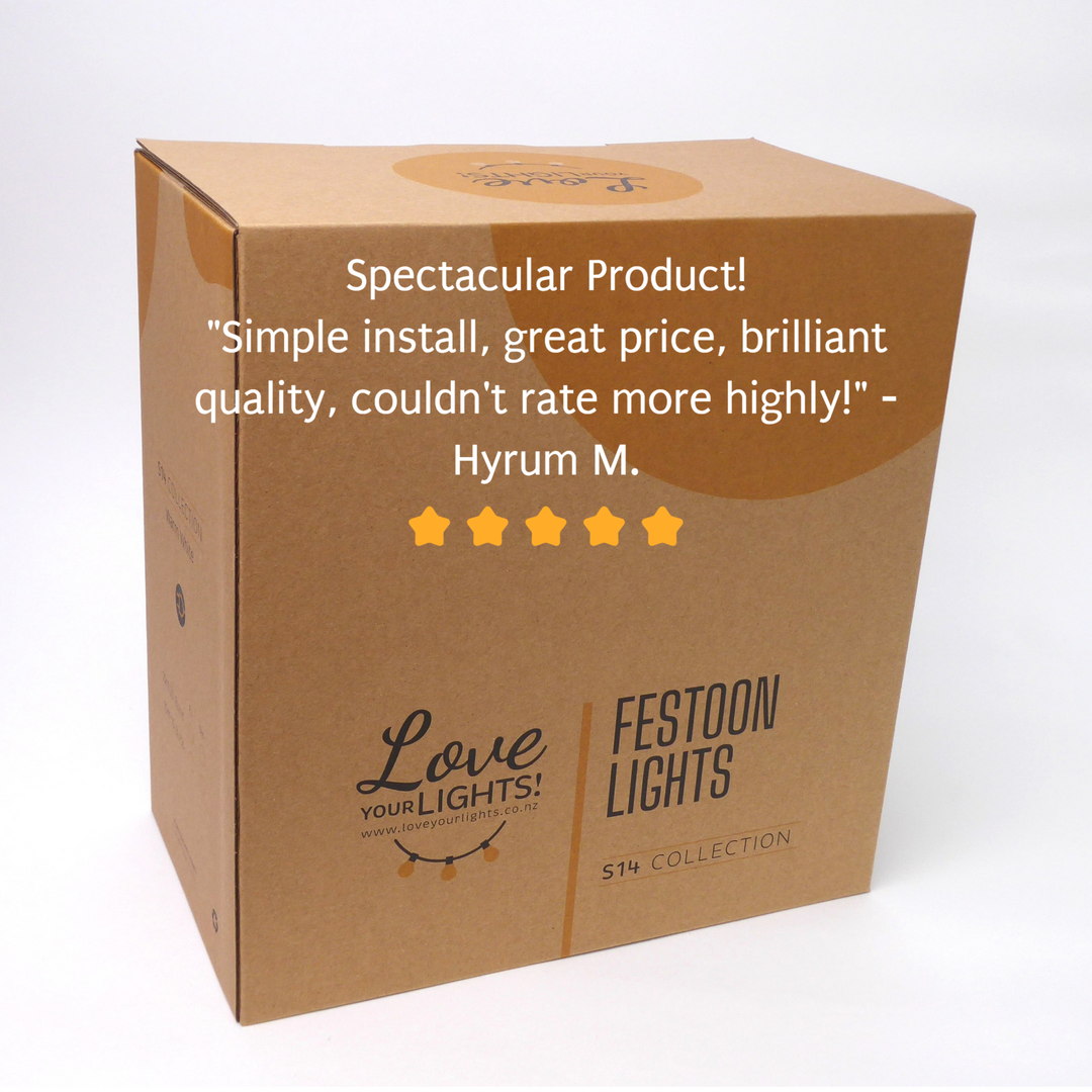 Flush Mount | S14 LED Bulbs | Connectable & Dimmable Festoon Lights