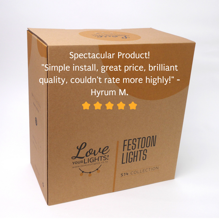 Flush Mount | S14 LED Bulbs | Connectable & Dimmable Festoon Lights