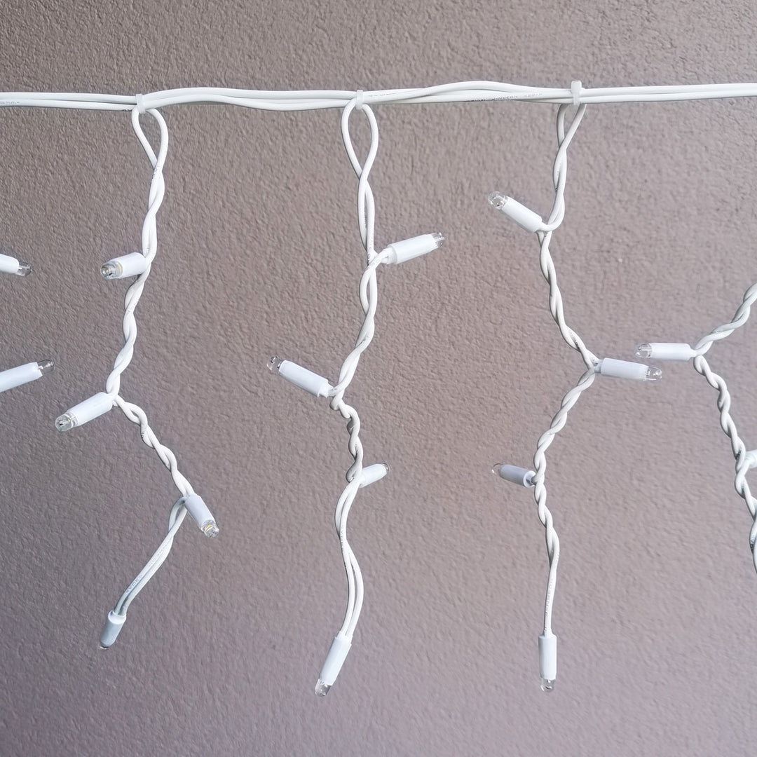 Indoor & Outdoor Fringe Fairy Lights | 5m White Rubber Cable Connectable | 30cm Drops | Pro Series