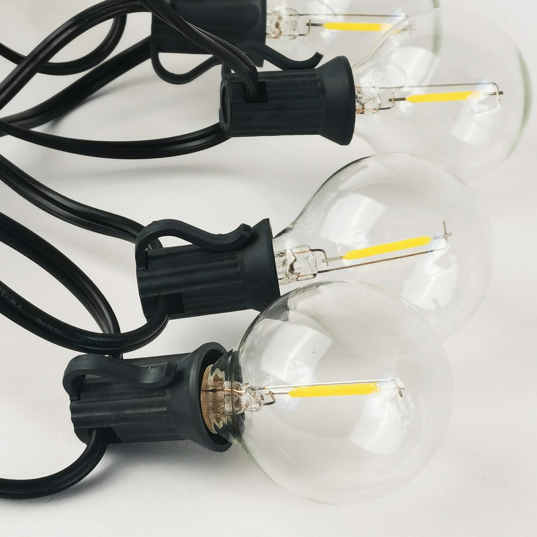 Solar G40 Clear Festoon Lights | 7.6m 25 Bulbs