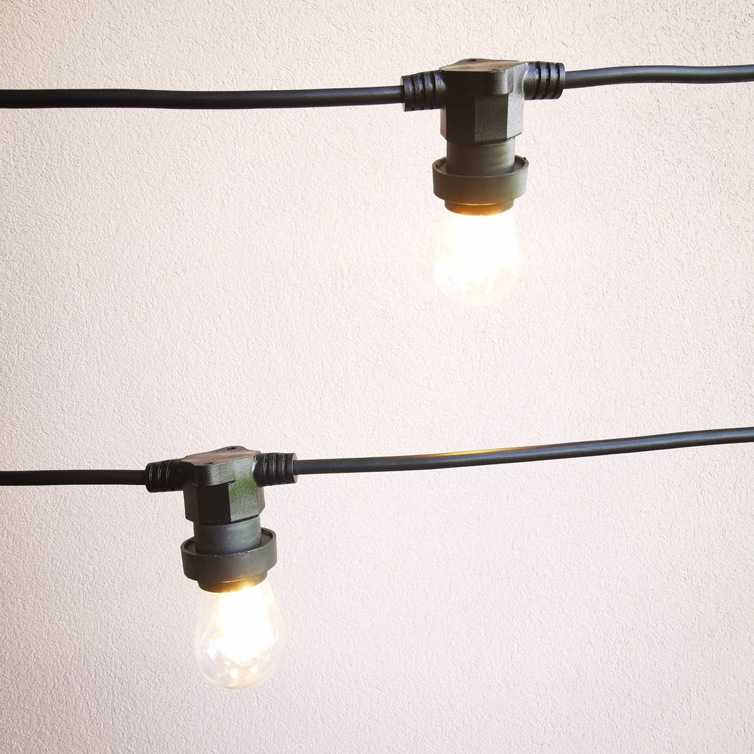 Flat Flush Festoon Lights | S14 LED Bulbs | Connectable & Dimmable