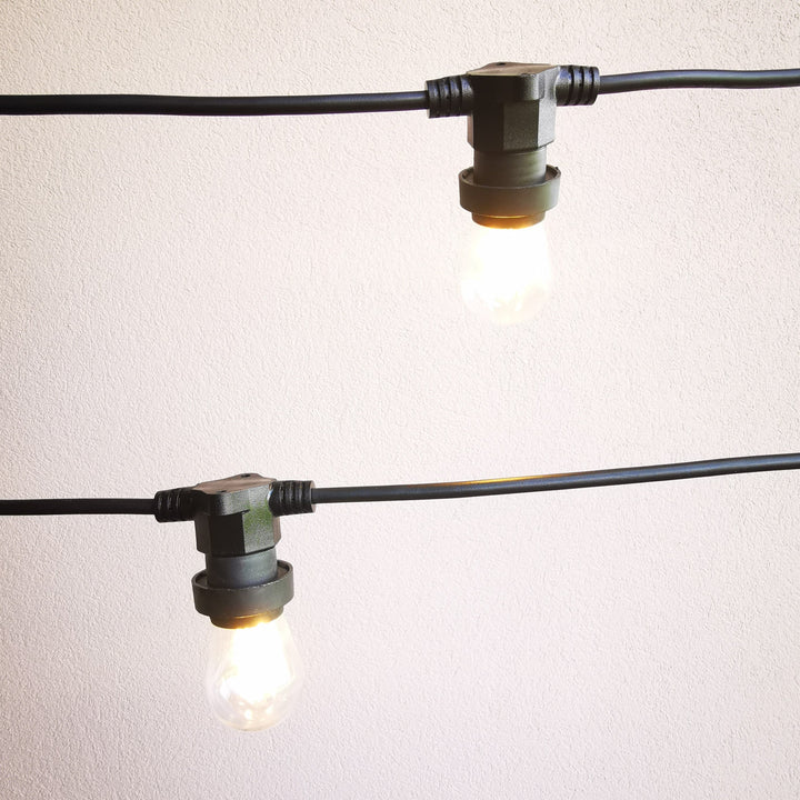 Flat Flush Festoon Lights | S14 LED Bulbs | Connectable & Dimmable