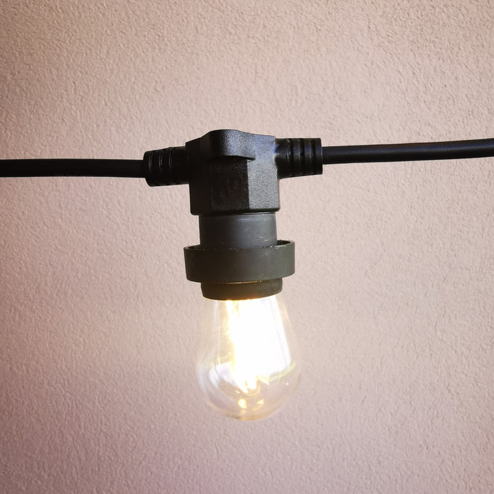 Flat Flush Festoon Lights | S14 LED Bulbs | Connectable & Dimmable