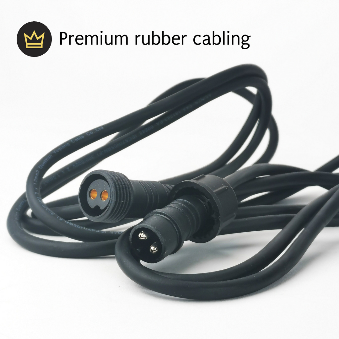 Drop Hang Festoon Lights | G80 Amber LED Bulbs | Connectable & Dimmable